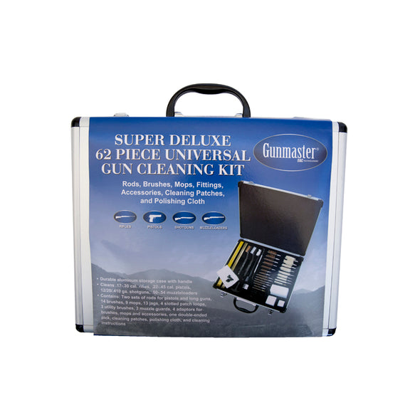 Gunmaster 62pc Super Deluxe Universal Gun Cleaning Kit with 10pc Driver Set