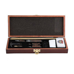 Gunmaster 18pc Universal Gun Cleaning Kit in Wood Case