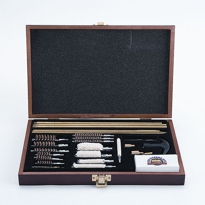 Gunmaster 35pc Deluxe Universal Gun Cleaning Kit in Wood Case – dactec.com